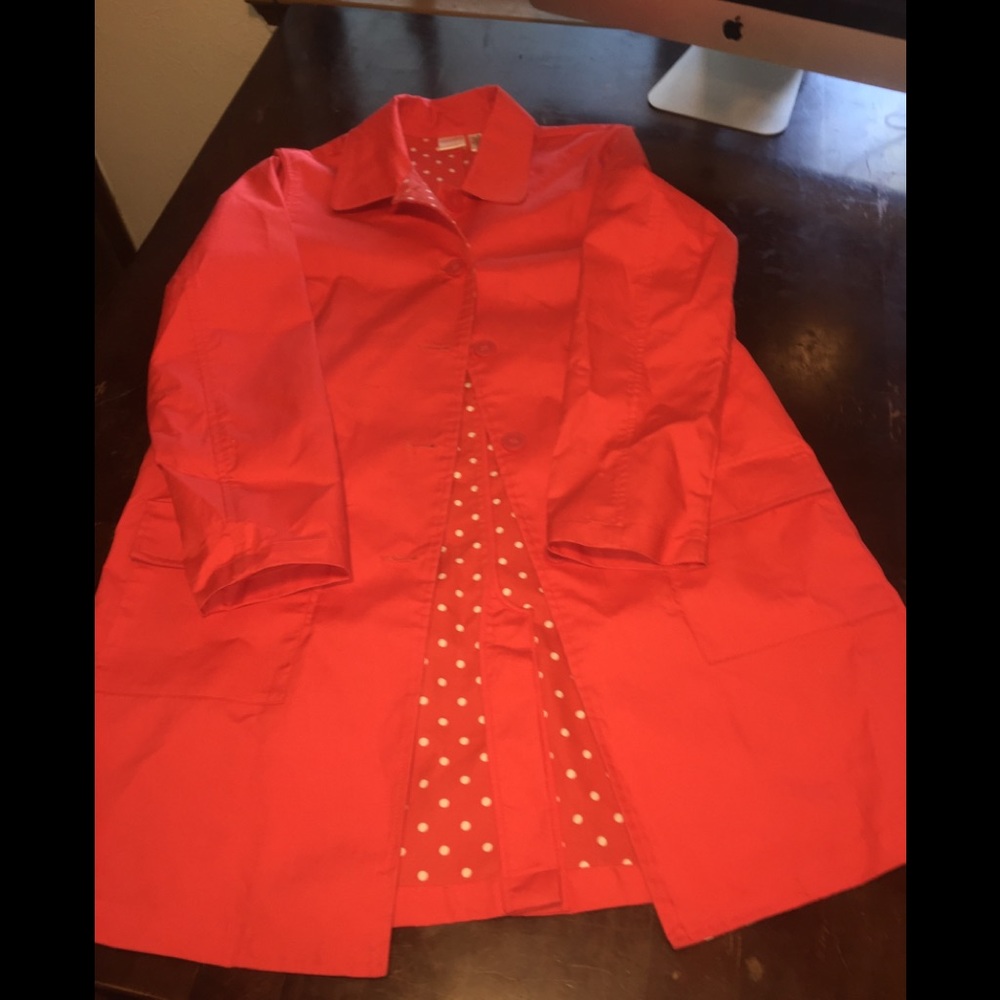Woman’s Red Raincoat